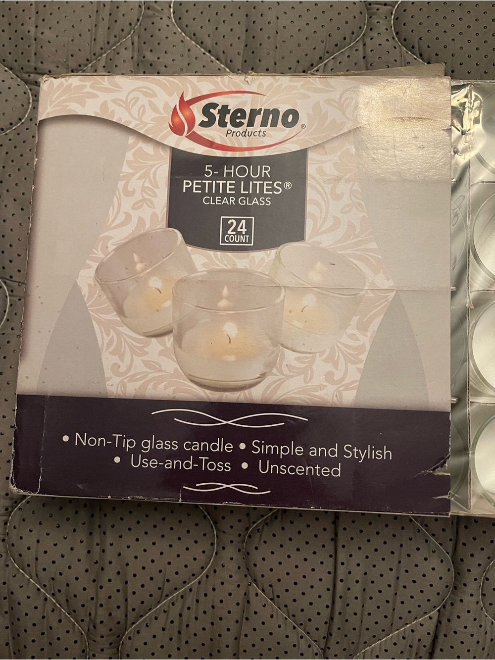 Clear Glass Petite Lites Unscented Tea Light Candles - Clear (24 Count)